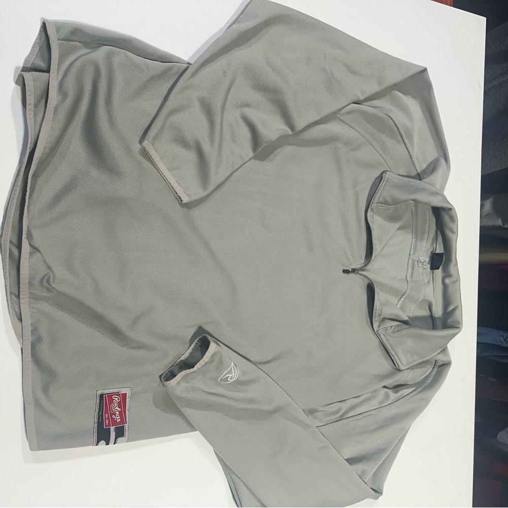 Light Gray Rawlings  Quarter-Zip Pullover